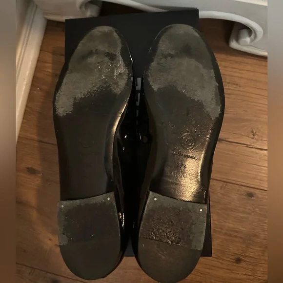Chanel Vintage Black and White Patent Ballet Flats Size 39.5 / 8.5 - Picture 7 of 14